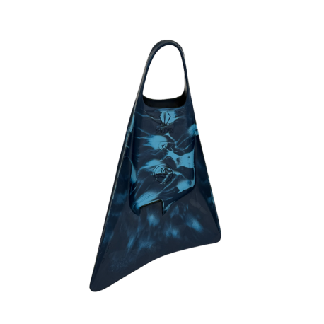 Aletas Bodyboard Vulcan V1 Infused Black/Blue, para maniobras y rendimiento en olas atlánticas, cantábrico, Mediterráneo y Canarias, diseño asimétrico de alta durabilidad para riders avanzados