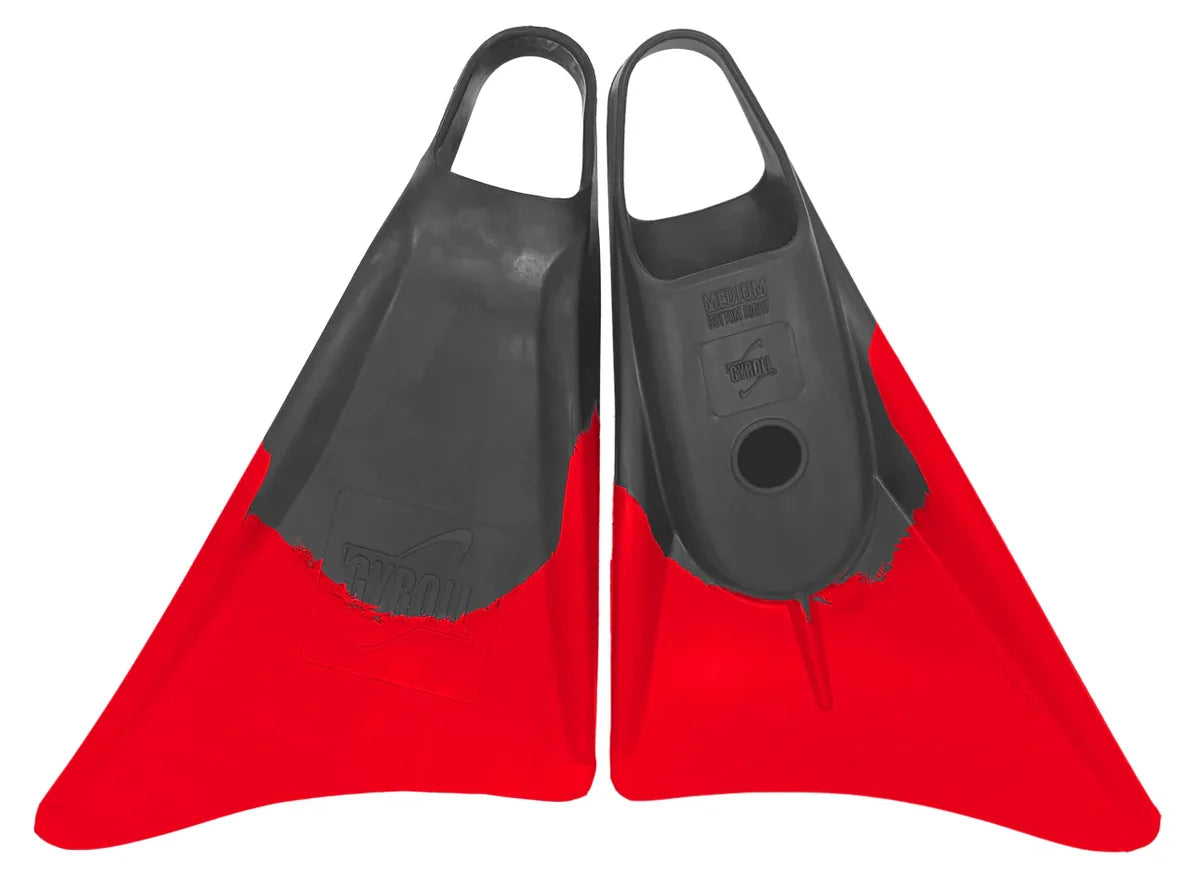 Aletas Bodyboard GYROLL Charcoal Red