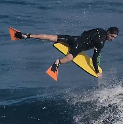 Aletas bodyboard MS DELTA VIPER ICONS black orange