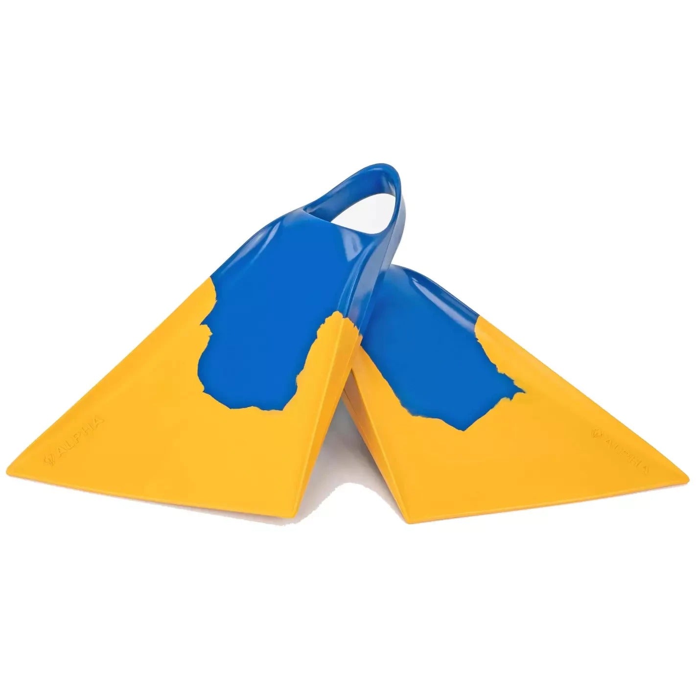 Aletas bodyboard NMD ALPHA FINS azul y amarillo