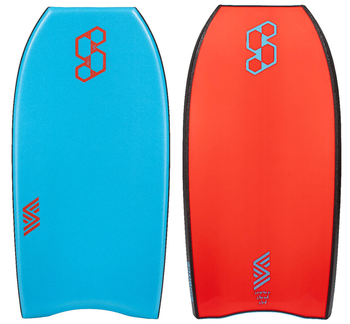 BODYBOARD SCIENCE SSS PE AQUA / FLURO RED
