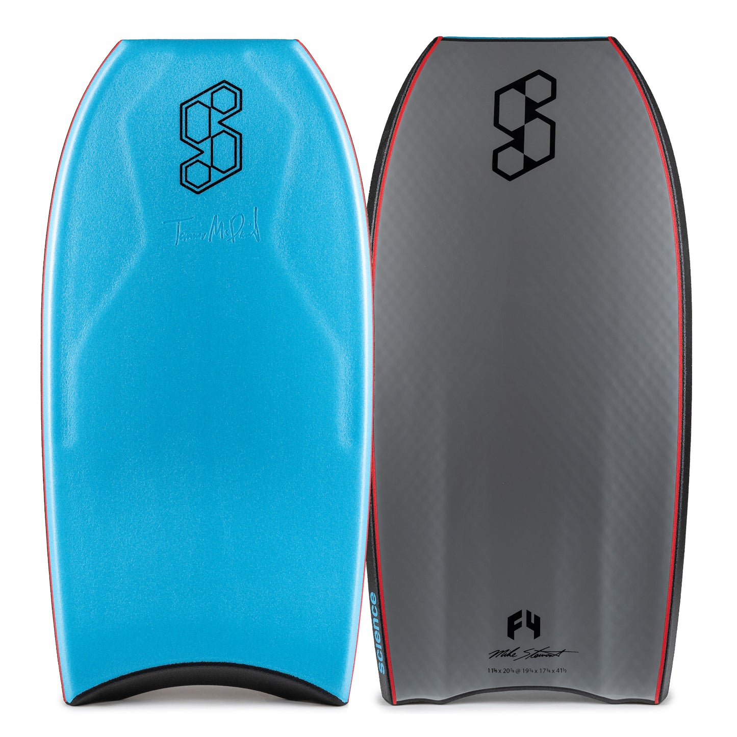 Bodyboard SCIENCE TANNER LTD TRIQUAD VENT F4 AQUA / SILVER