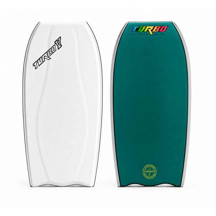 Bodyboard turbo-v-bat-tail-white mallard-green