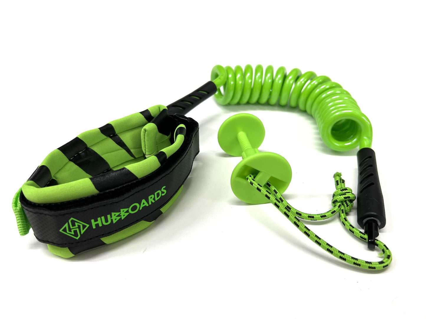 Leash de bodyboard XL Hubboards biceps Verde Lima