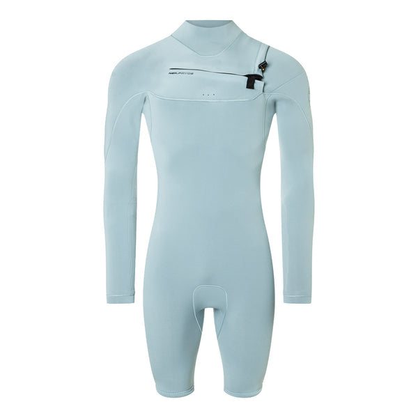 Neopreno bodyboard Wizard 3/2 Shorty L/S GBS FZ C5 Light grey-blue