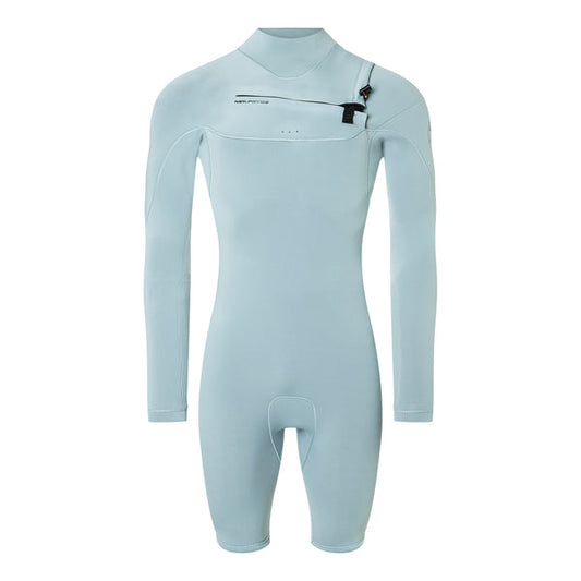 Neopreno bodyboard Wizard 3/2 Shorty L/S GBS FZ C5 Light grey-blue
