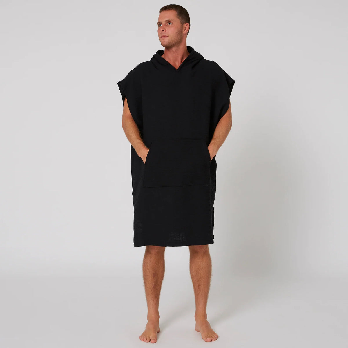 Poncho O&E Mens Wafle negro
