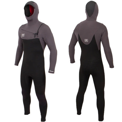 Traje de Neopreno Free-Flex Hooded 5:4mm Steamer | Cremallera en el Pecho | Neopreno Completo para Surf | Ocean and Earth | Hombre