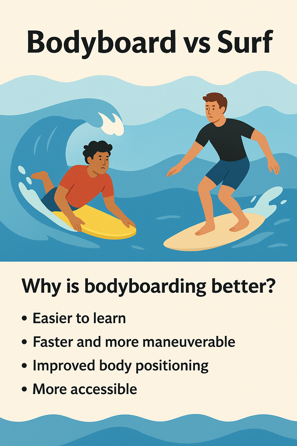 bodyboard vs surfing